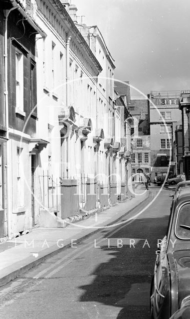 Beauford Square, with Trim Street in the background, Bath 1974