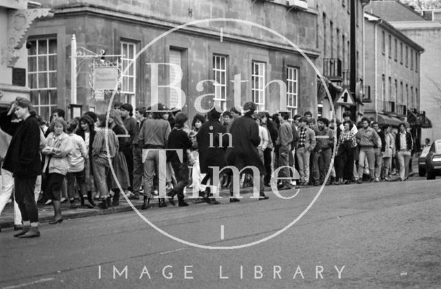 Queuing up for Tears for Fears at the Theatre Royal, Bath 1985