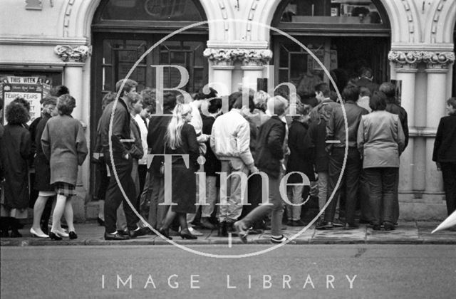 Queuing up for Tears for Fears at the Theatre Royal, Bath 1985