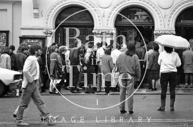 Queuing up for Tears for Fears at the Theatre Royal, Bath 1985