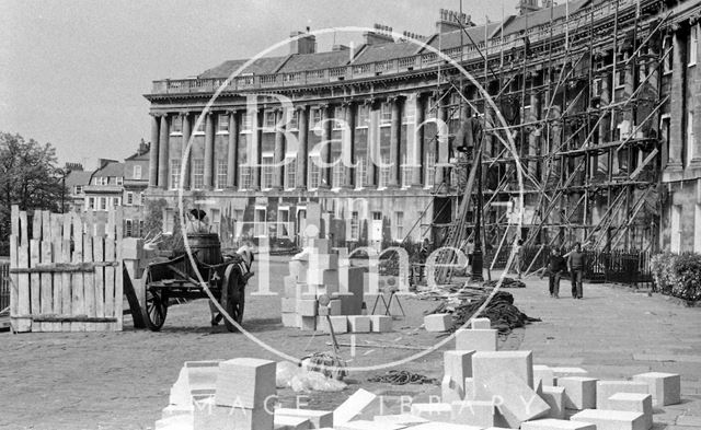 Filming the Bawdy Adventures of Tom Jones at Royal Crescent, Bath 1976