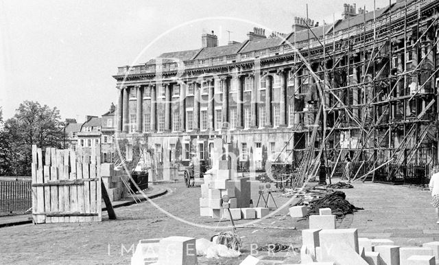 Filming the Bawdy Adventures of Tom Jones at Royal Crescent, Bath 1976