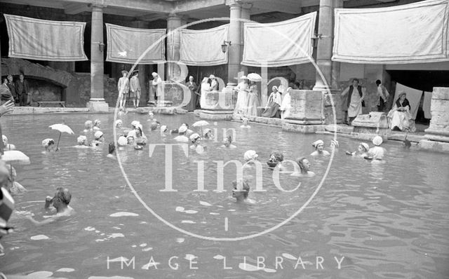 Filming the Bawdy Adventures of Tom Jones at the Roman Baths, Bath 1976