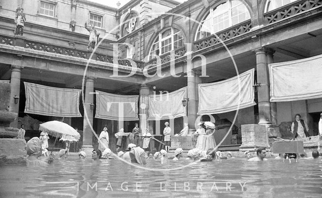 Filming the Bawdy Adventures of Tom Jones at the Roman Baths, Bath 1976