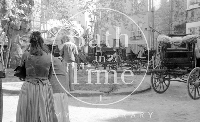 Filming the Bawdy Adventures of Tom Jones at Abbey Green, Bath 1976