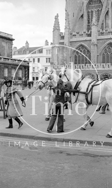 Filming the Bawdy Adventures of Tom Jones at Abbey Green, Bath 1976