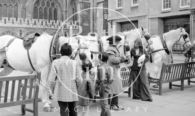 Filming the Bawdy Adventures of Tom Jones at Abbey Green, Bath 1976