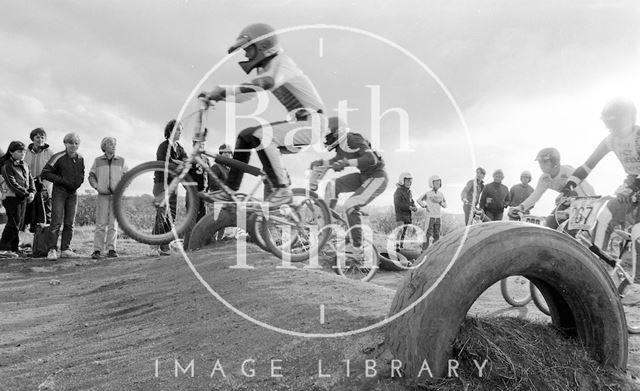 BMX riders at Odd Down, Bath 1982