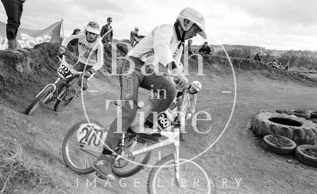 BMX riders at Odd Down, Bath 1982