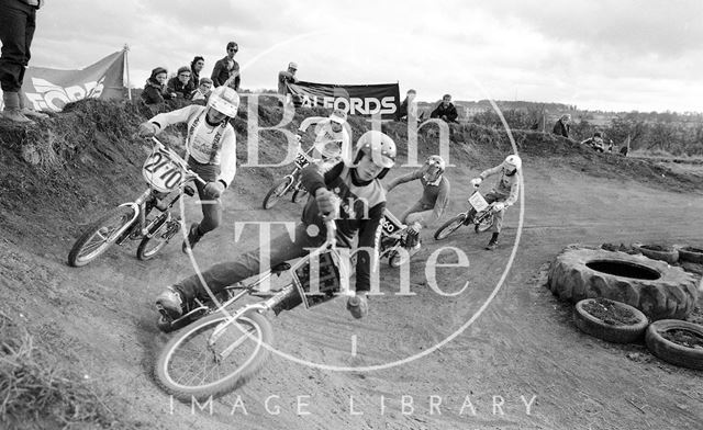 BMX riders at Odd Down, Bath 1982