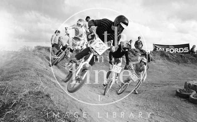 BMX riders at Odd Down, Bath 1982