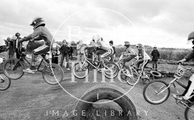 BMX riders at Odd Down, Bath 1982