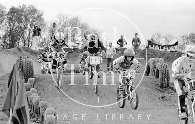 BMX riders at Odd Down, Bath 1982