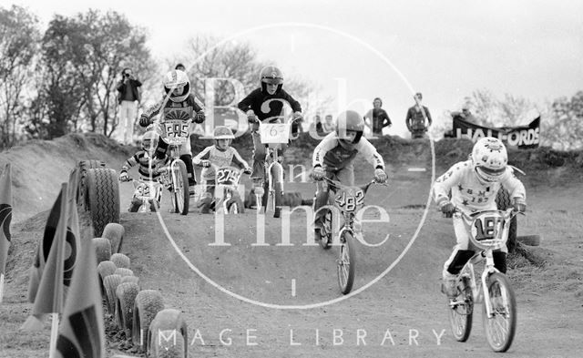 BMX riders at Odd Down, Bath 1982