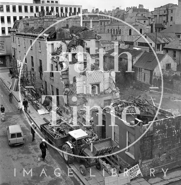 Demolition of Philip Street, Bath 1970