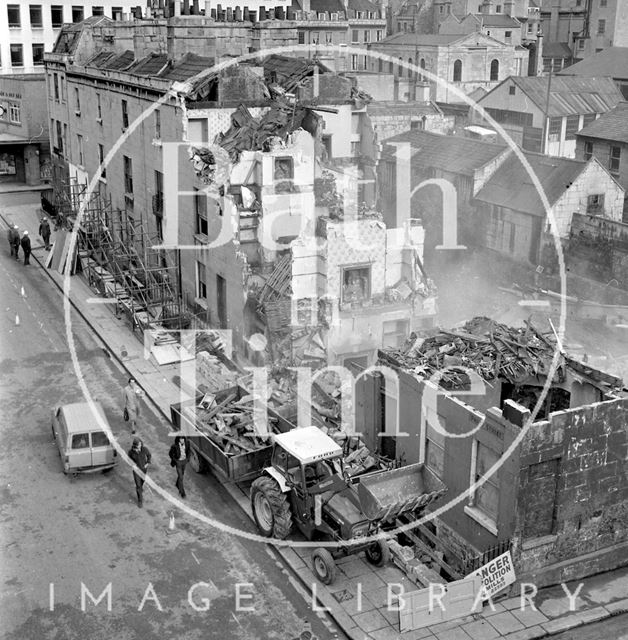 Demolition of Philip Street, Bath 1970