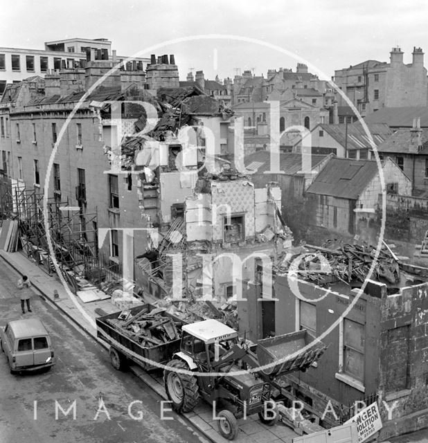 Demolition of Philip Street, Bath 1970