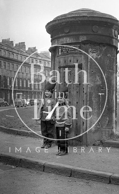 The watchman's box at Norfolk Crescent and Nelson Place West, Bath 1971