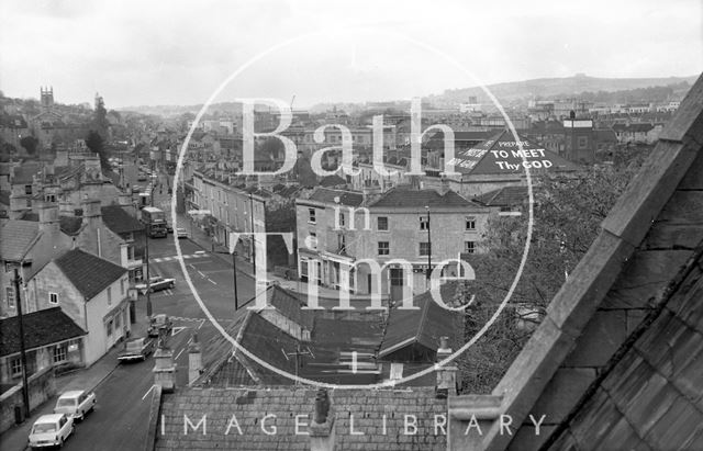 Widcombe from St. Matthew's Church tower, Bath 1961