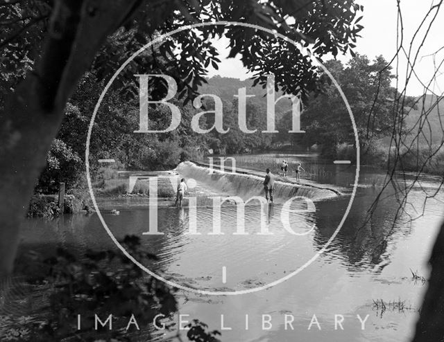 The weir at Warleigh near Bath c.1958