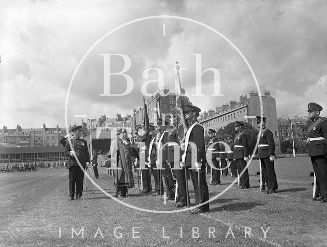 A military inspection on the Recreation Ground, Bath c.1963