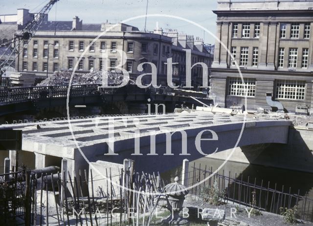 Churchill Bridge construction, Bath 1965