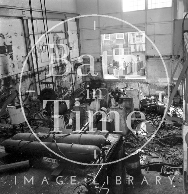 Interior of the old electricity works, riverside, Bath c.1968