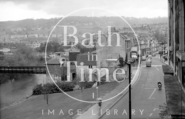 View of the proposed new road scheme in Widcombe, Bath 1967