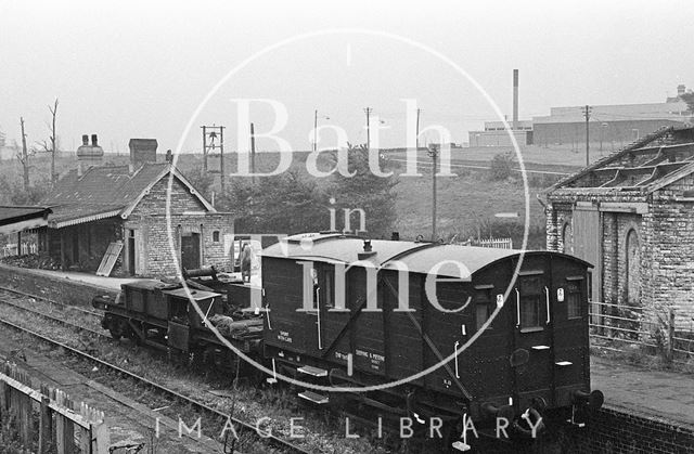 The abandoned Midsomer Norton Station, Somerset after closure c.1967