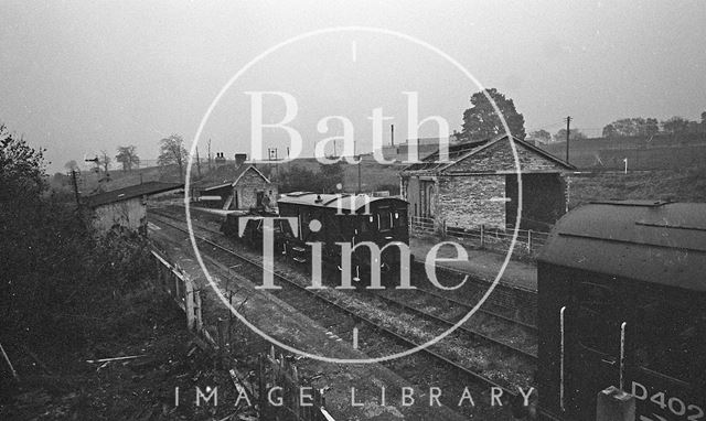 The abandoned Midsomer Norton Station, Somerset after closure c.1967