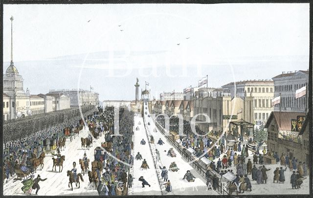 An Ice Mountain slide at St. Petersburg, Russia 1834