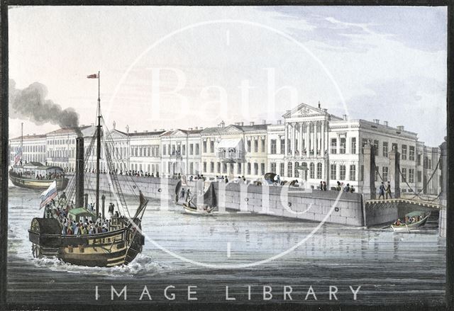 The English Embankment on the Bolshaya Neva River, St. Petersburg, Russia 1834