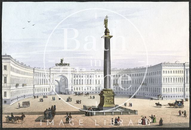 Alexander Column in Palace Square, St. Petersburg, Russia 1834