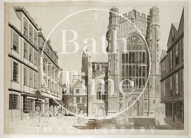 West front of the Abbey Church, Bath 1788