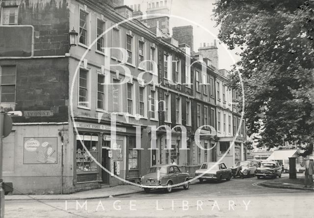 Kingsmead Square on the corner of Avon Street, Bath c.1970