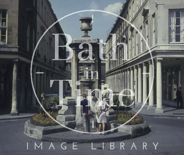 Bath Street and Mineral Water Fountain, Bath 1960s