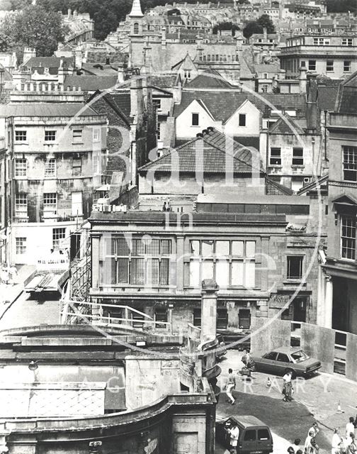 View of Bath Street from the roof of the Gainsborough Hotel, Bath 1986