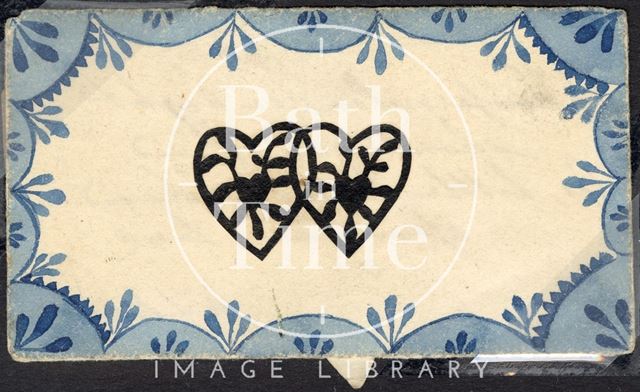 Handmade paper valentine, envelope, 1821