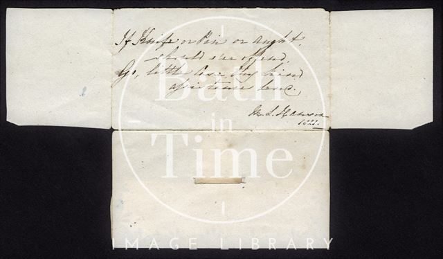 Handmade paper valentine, poem, 1821