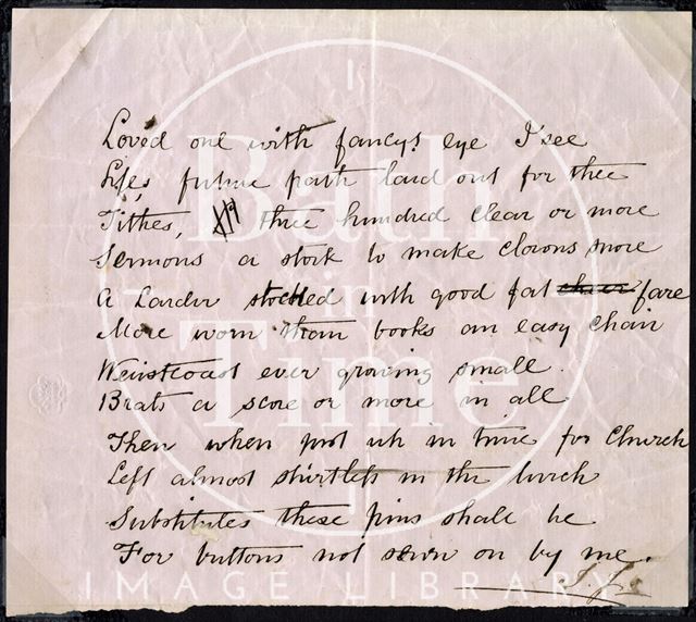 Handwritten valentine poem, c.1830s-1840s