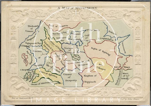 A Map of Matrimony valentine, 1850