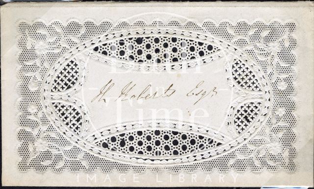 Lace envelope valentine, c.1840s