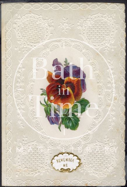 Pansies valentine, c.1840s