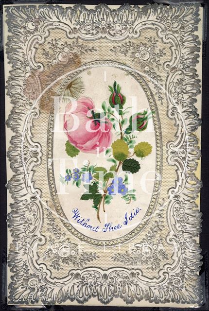 Roses and Forget-Me-Nots  valentine, c.1840s