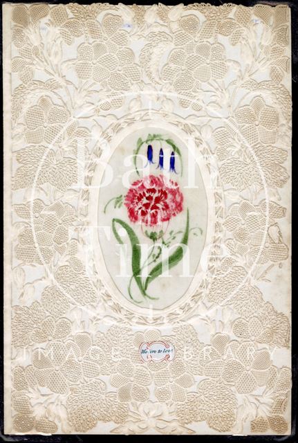 Bluebell and carnation valentine, c.1850