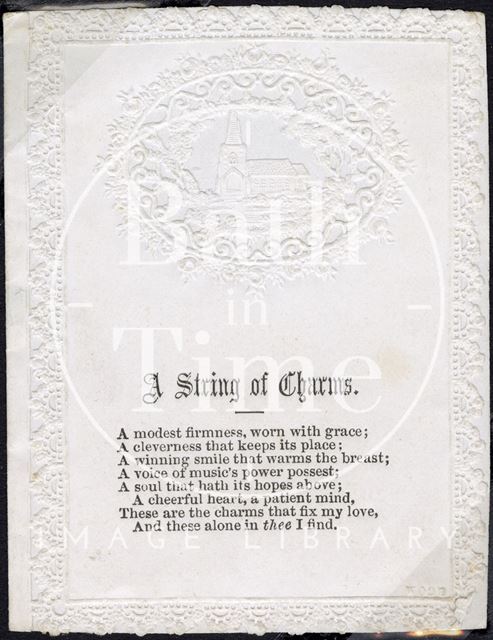 Church and poem valentine, 1840-1850