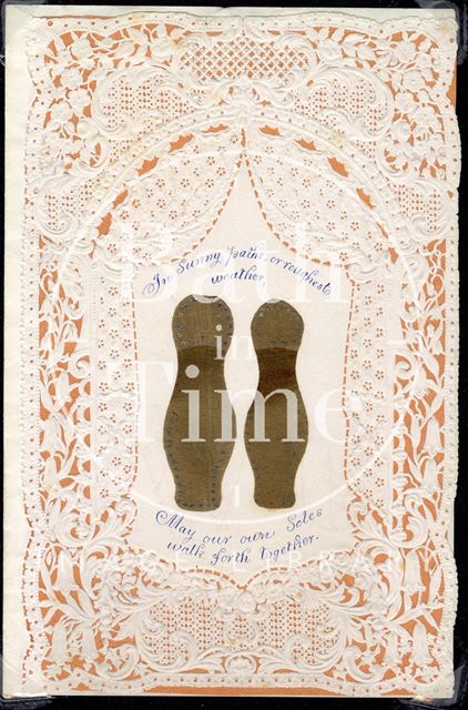 Shoe soles comic valentine, 1856