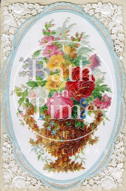 Perfume sachet envelope valentine, (sachet), c.1880-1891