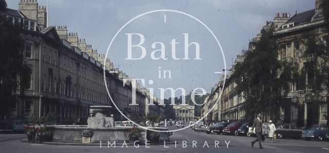 Laura Place and fountain, Bath 1960s