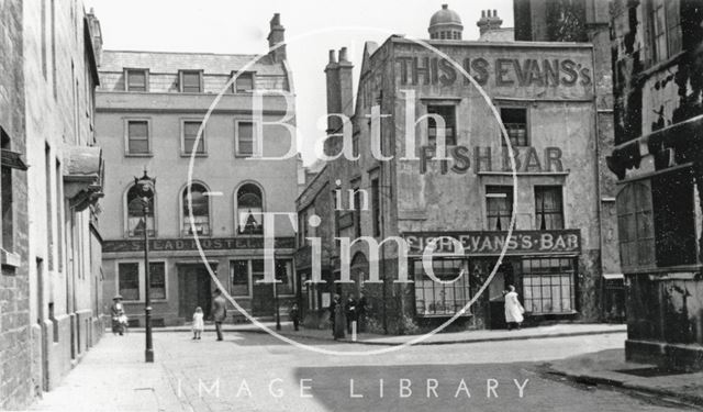 Abbeygate Street with Evans's Fish Bar, Bath c.1900